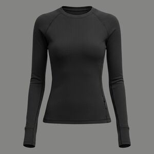 🚺 S US — lululemon It's Rulu™ Run Ribbed Long Sleeve Top LW3INUS [BLACK]